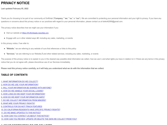 privacypolicy screenshot