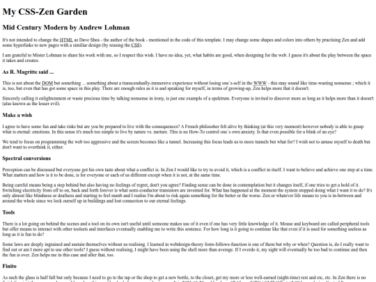 CSSzenGarden screenshot