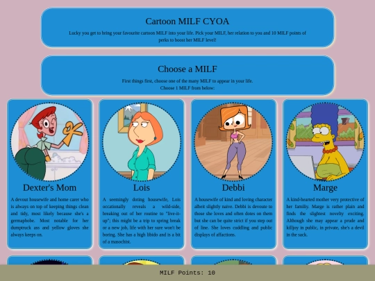 cyoa_milf screenshot
