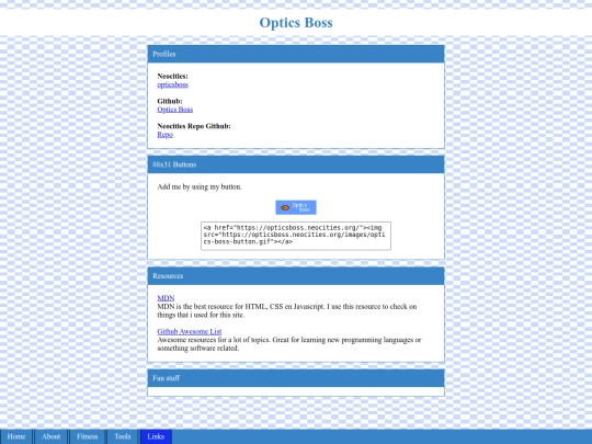 links screenshot