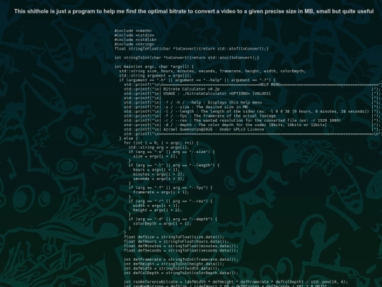 pages/scripts/bitratecalc screenshot