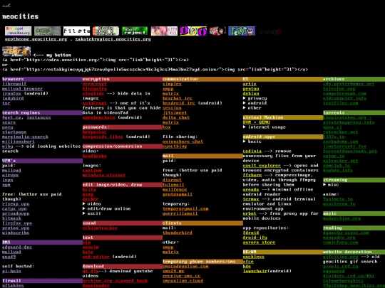 links screenshot
