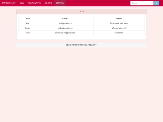 PFinal/taula screenshot