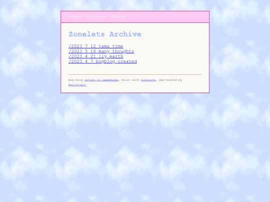 zonelet/archive screenshot