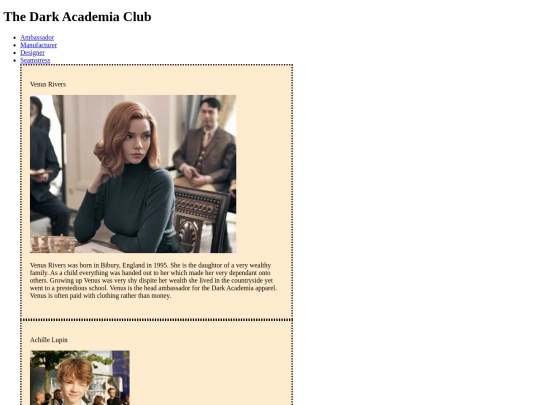 Staffpage screenshot