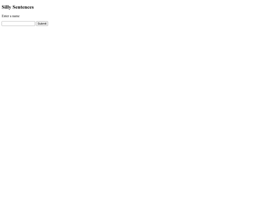sillysentence screenshot