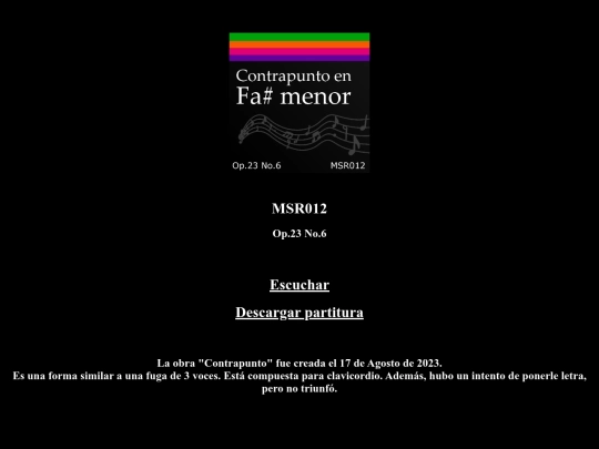 Opus23/MSR012 screenshot
