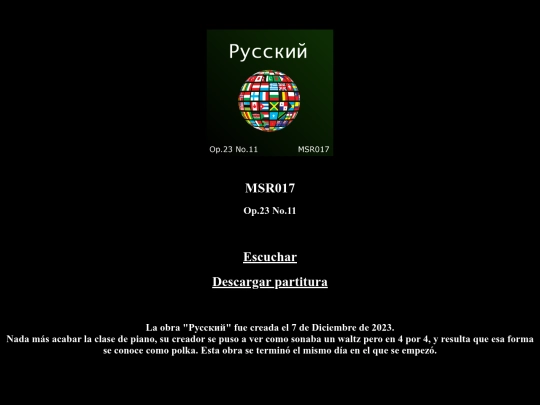 Opus23/MSR017 screenshot