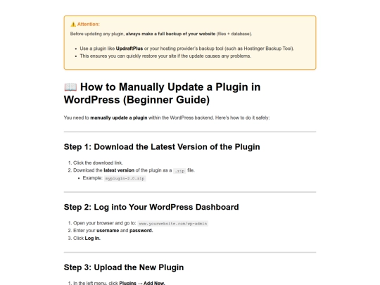 How to Use - Update a PlugIn screenshot