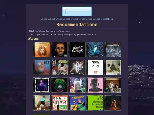 recommendations screenshot