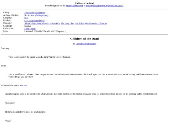 Fic/Children of the Dead screenshot