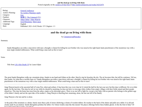 Fic/and the dead go on screenshot