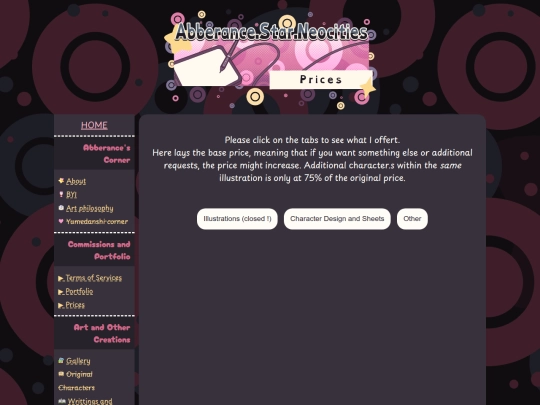 commissions and portfolio/prices screenshot