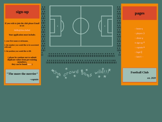 football/sign-up screenshot
