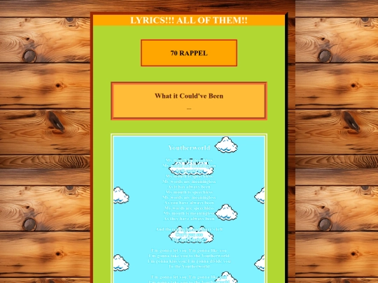 70R-Lyrics screenshot