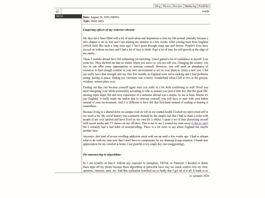 blog screenshot