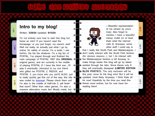 blog screenshot