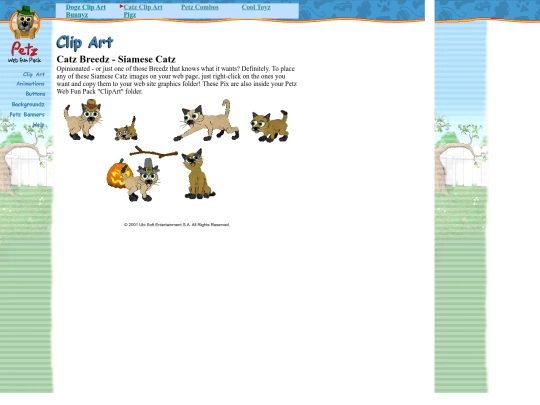 petzweb/Web Fun Pack/html/siamese screenshot