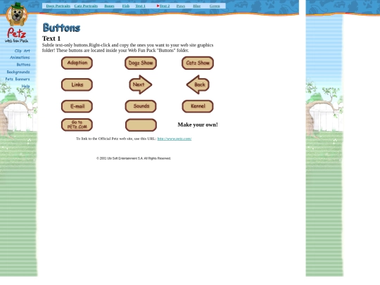 petzweb/Web Fun Pack/html/text screenshot