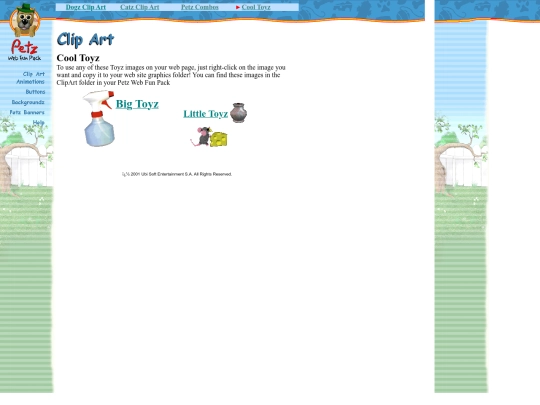 petzweb/Web Fun Pack/html/toyz screenshot