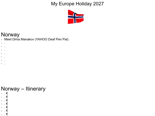 Oversea/Europe 2027 - Norway screenshot