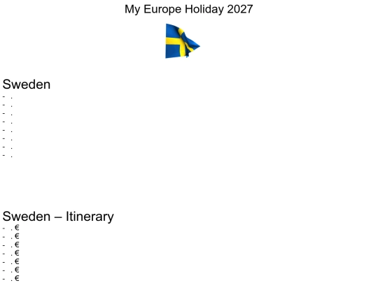 Oversea/Europe 2027 - Sweden screenshot