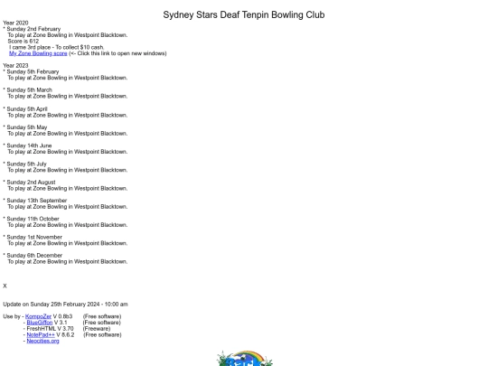 Sydney Stars/Sydney Stars screenshot
