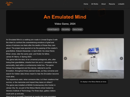 Portfolio/an_emulated_mind screenshot