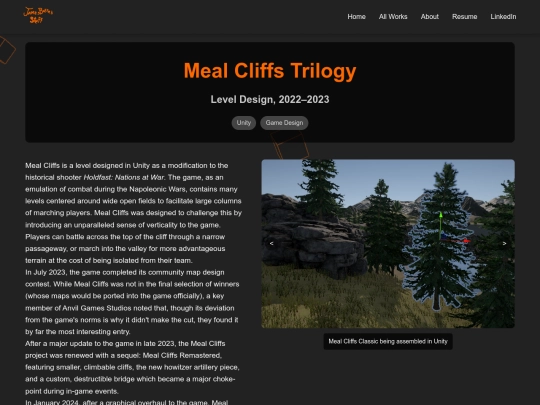 Portfolio/meal_cliffs_trilogy screenshot