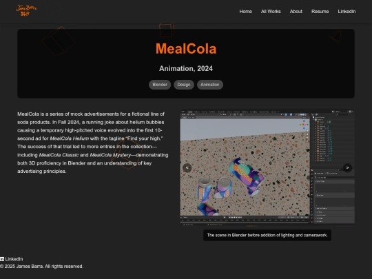 Portfolio/meal_cola screenshot