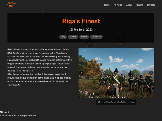 Portfolio/rigas_finest screenshot