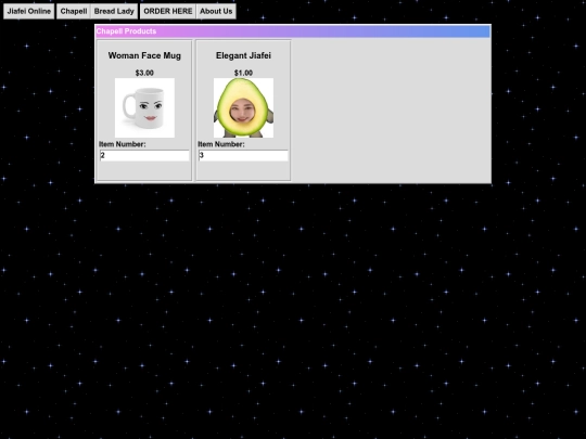 chapell/products screenshot