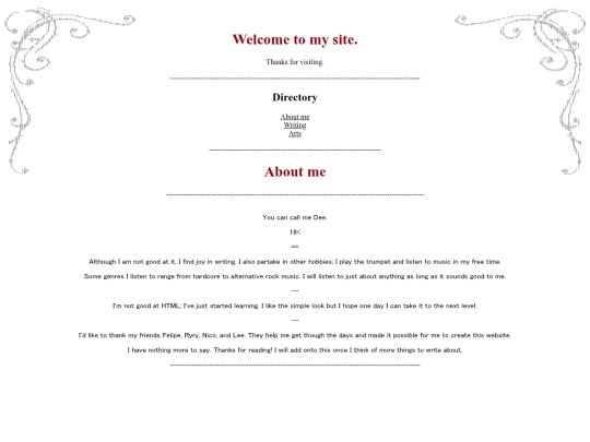 About-me screenshot