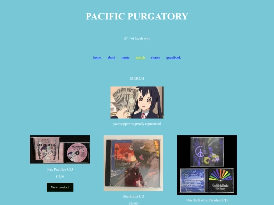 pages/merch screenshot
