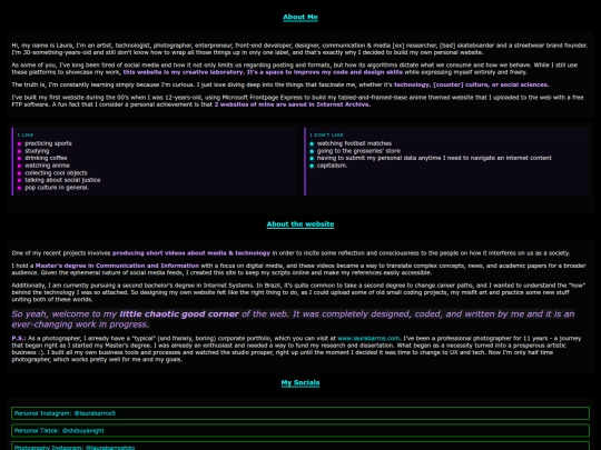 aboutme screenshot