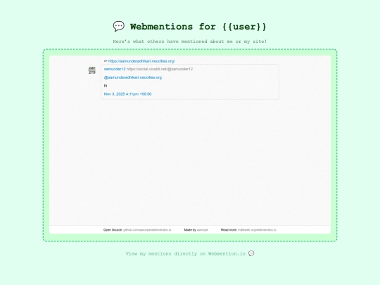webmentions screenshot