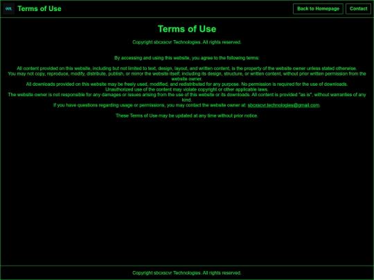 terms screenshot