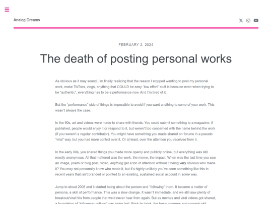 the-death-of-posting-personal-works screenshot