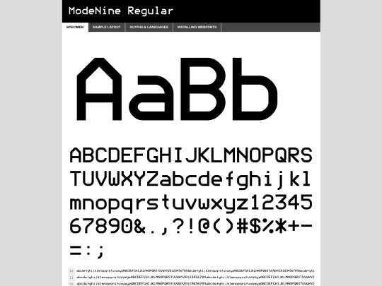 webfontkit/modenine-demo screenshot