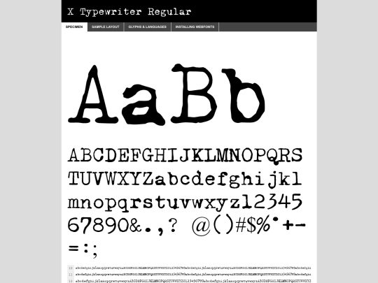 webfontkit/xtypewriter-regular-demo screenshot
