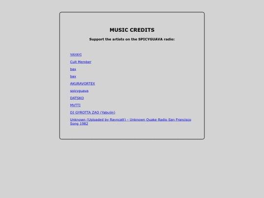 radio/credits screenshot