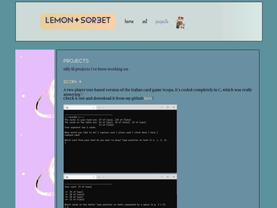 projects screenshot
