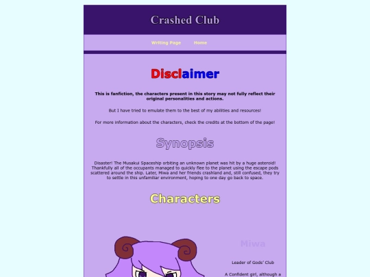 Writing/Crashed_Club screenshot