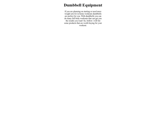 equipment/dumbbells screenshot