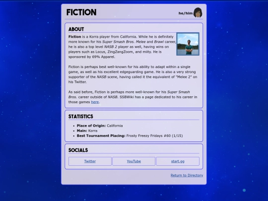 player_fiction screenshot