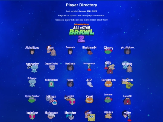 playerdirectory screenshot