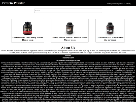 Protein Powder Product screenshot