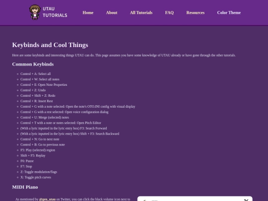 keybinds screenshot
