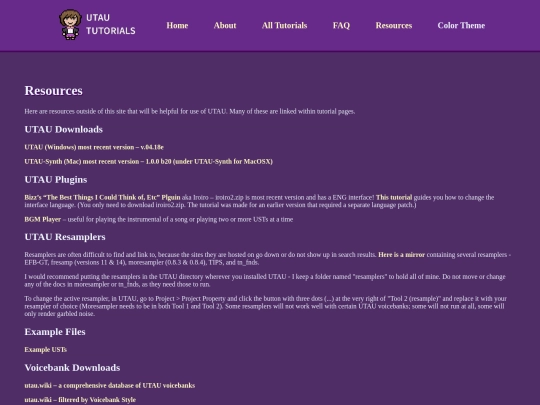resources screenshot