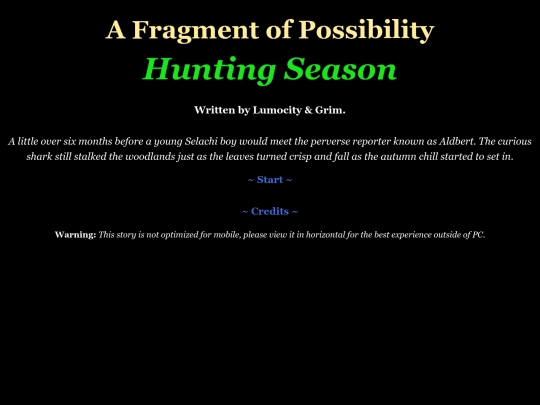 Storys/Fragments/Shorts/HuntingSeason screenshot